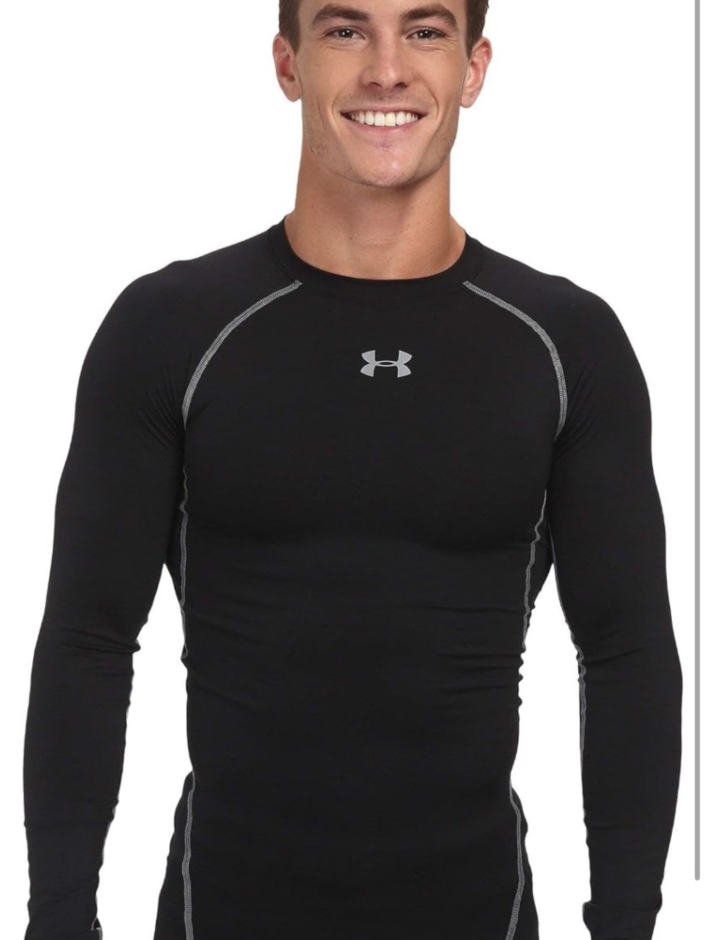 Under Armour Armour® HeatGear® L/S Compression. Black. Size Large.